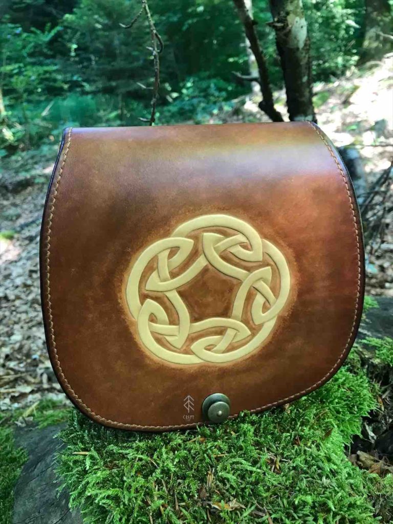 sacoche cuir celtique
