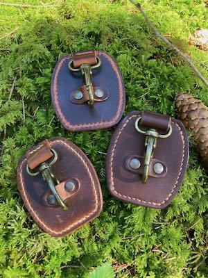 porte-clés mousqueton ceinture cuir