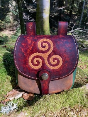 sacoche cuir triskel