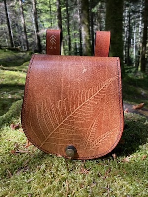 sacoche cuir fougère