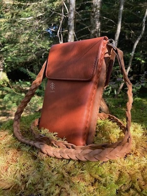 pochette cuir double